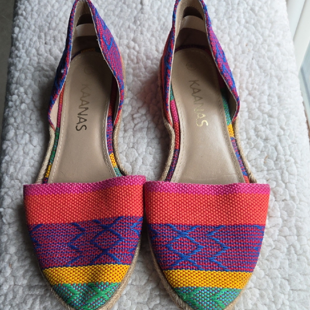 Kaanas Vibrant Multicolor Espadrilles Woven Slide